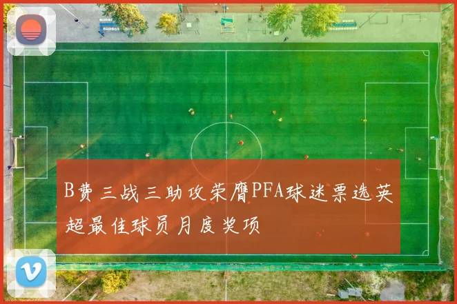 B费三战三助攻荣膺PFA球迷票选英超最佳球员月度奖项